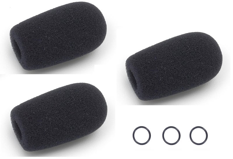 Three (3) Replacement windscreen for Bose/David Clark/Lightspeed/Crystal Mic